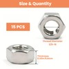Hmevsafinect 3/8"-16 Hex Nuts,15 Pack 304 (A2-70) Stainless Steel Hardware