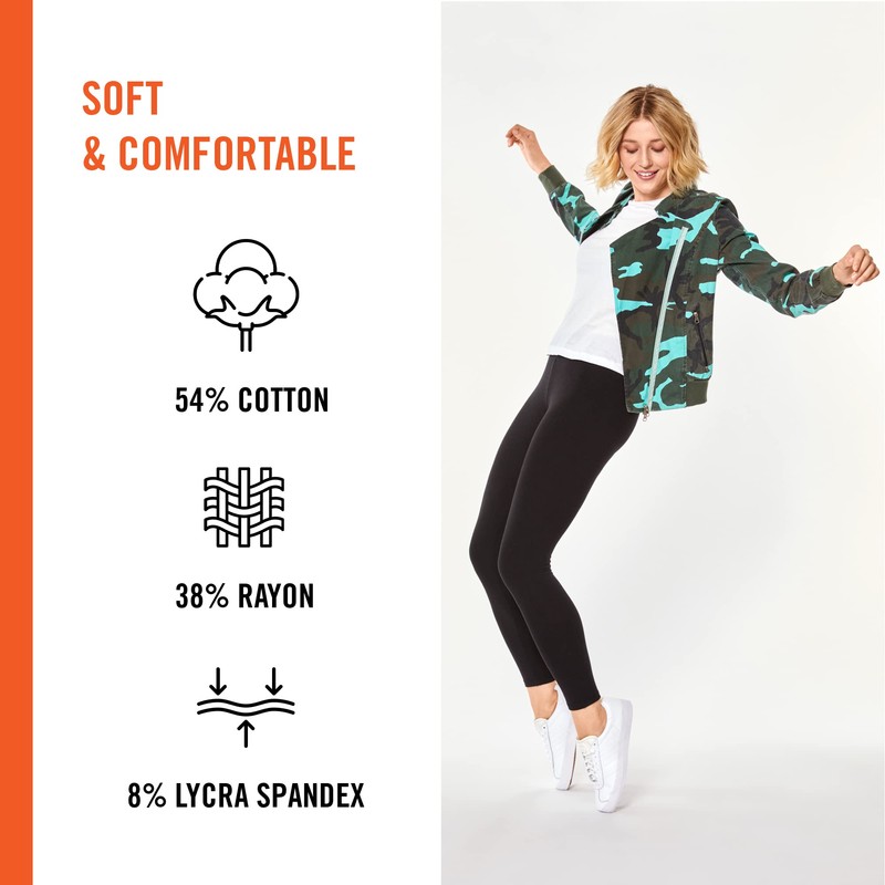 HUE Womens Leggings, White, Medium US