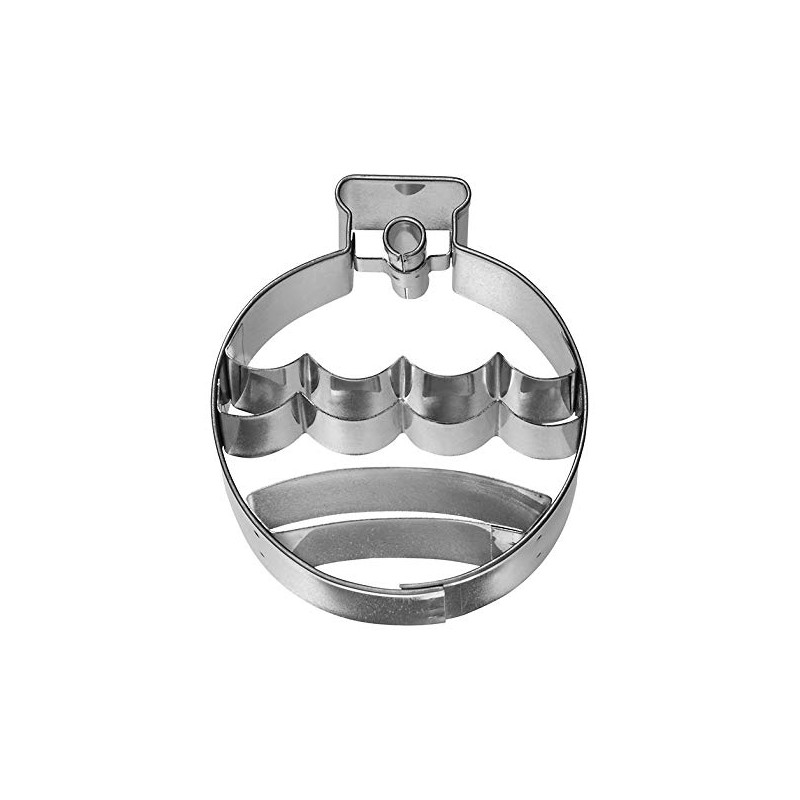 Birkmann 1010699510 Cookie Cutter Christmas Ball 6.5 cm, Grey Plastic,