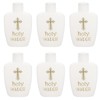 Cabilock 6Pcs Empty Holy Water BottlesSet, Refillable Cross Design Catholic