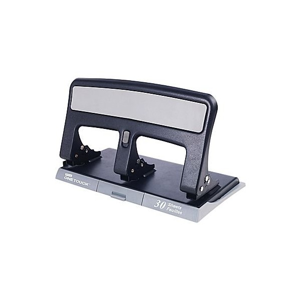 Staples 884279 One-Touch 26614 Heavy-Duty 3-Hole Punch 30-Sheet Capacity Black