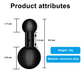 25 mm / 1 Zoll auf 17 mm Kugeladapter für RAM-Halterungen, B-Größe, Doppelsteckdosenarm, Garmin 17 mm schwenkbare Kugel-Montagemuster, GPS-Halterung