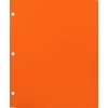 Lion 2-Pocket Plastic Folder for Binder, Mandarin Orange, Pack of
