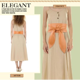 Alidodie 3 Pack Women Obi Belt Fashion PU Leather Wide Waistband Knotted Belt for Dress, Black+brown+coffee, XXL: Fits Waist Size 44"-50"