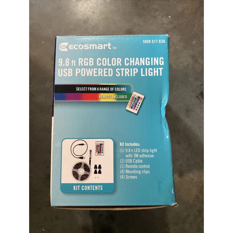 EcoSmart RGB Color Changing USB Powered Strip Light 9.8' 1009517630