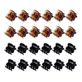 Mini Hair Clips Hair Claw Bangs Clips Set of 24 Hair Clips Simple Hair Accessories Black Brown