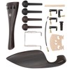4/4 Violin Parts Tailpiece Ebony Tuning Pegs Chinrest Endpin Tuners