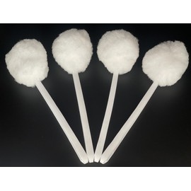 Bowl Brush Toilet Cleaning Brush Set Soft Polyester Head 15x5 inches White (6PacK)