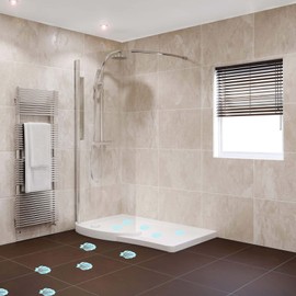 Coufce Bathtub Stickers Non Slip, Shell Shaped Tubs Safety Shower Treads, Adhesive Sticker for Bathroom Bathtub, Shower Floor,Blue (30Pcs)