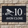 Badgemaster Modern Anthracite House Number Sign Plaque Stainless Steel Standoffs