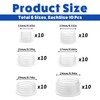 Pack of 60 Salt and Pepper Shaker Stoppers, Reusable Round