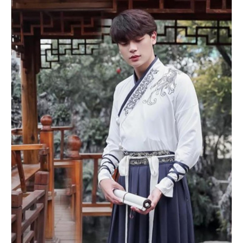 Lady Lazy Unisex Han Clothing Set, Kimono, Hakama, Kimono, Long,