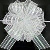 White Pull Bow, Large Organza 6 Inches Gift Wrap Bows