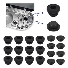 PHATRIP Pack of 12 pot carrier rubbers and 8 rubber plugs, rust rubber feet, protective rubber grommets for caravan stoves, compatible with 5 mm rods from Smev
