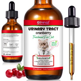Cat Urinary Tract Infection Treatment, 60ML Cat UTI Supplement with Cranberry Cat Bladder Drops Support Keep Pet Renal Health & UTI Care