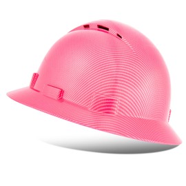 ProtectX Full Brim Hard Hats Vented Construction Helmets OSHA Approved Safety Hardhats 6-Point Suspension Cascos De Construccion Pink Hard Hat for Women Men
