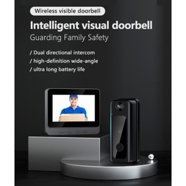 Video Doorbell Intercom System, 4.3 Inches Video Doorbell Camera 1080P with Monitor, ome Video Intercom Door Phone Kits, Support IR NightVision, 2Way Intercom