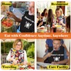 Adaptive Utensils with Adult Bib - 4pcs Weighted Utensils Set