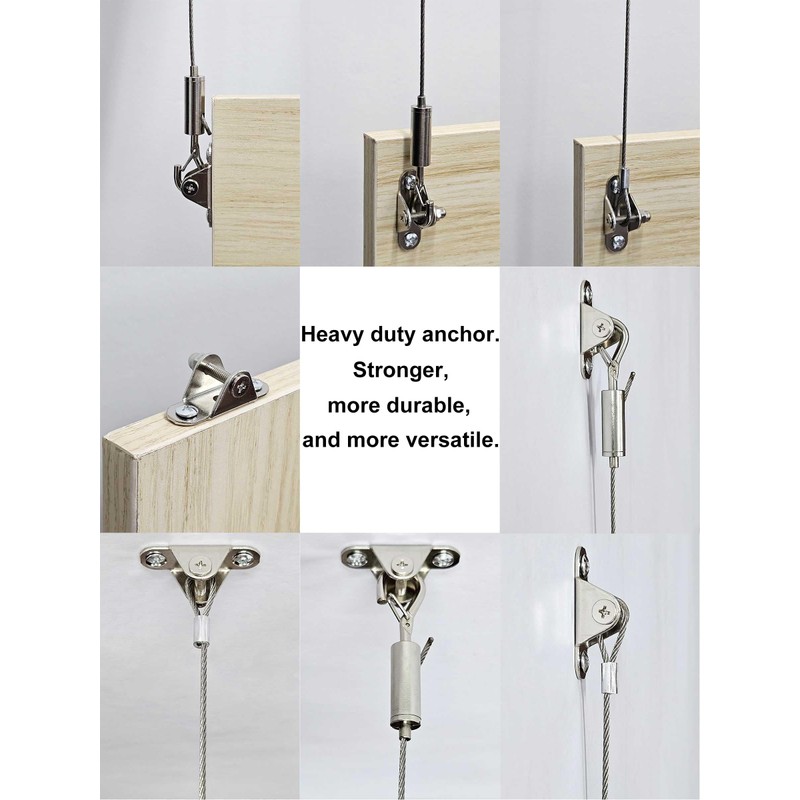 2 Sets Adjustable Hanging Wire Kit, Stainless Steel Multipurpose Suspension