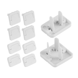 Outlet Covers 8 Pcs - Plug Covers for Electrical Outlets with Plastic - Socket Covers for Outlets 3-Prong & 2-Prong - Protector Outlet Plug Covers with Difficult Pull Handle