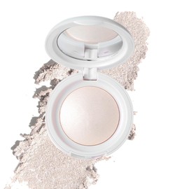 Loose Waterproof Highlighter Powder - Lightweight, Skin Tone Correcting, Glossy Finish for a Radiant Glow, Compact Circular Design (Gold, 0.24 oz)