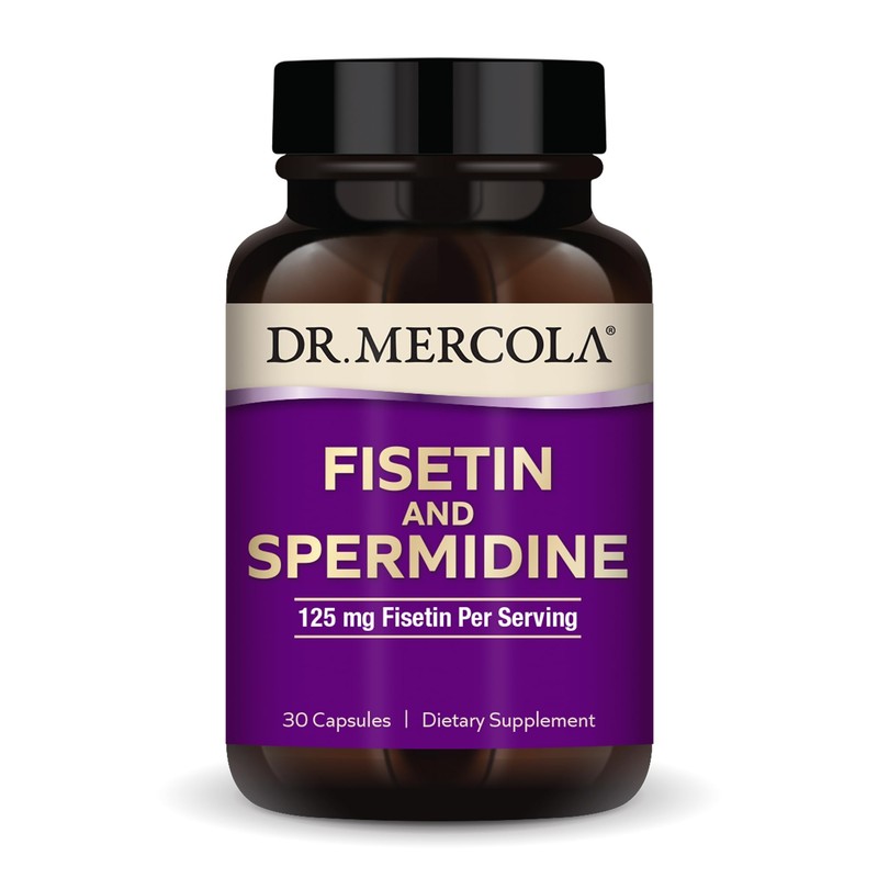 Dr. Mercola- Fisetina y Espermidina, 30 Porciones (30 Cápsulas), Suplemento