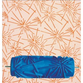 BUUEERR 5" Pattern Paint Roller Brush Sleeve Texture Stencil Wall Decor DIY Tools Decorative Texture Roller (5C96327)