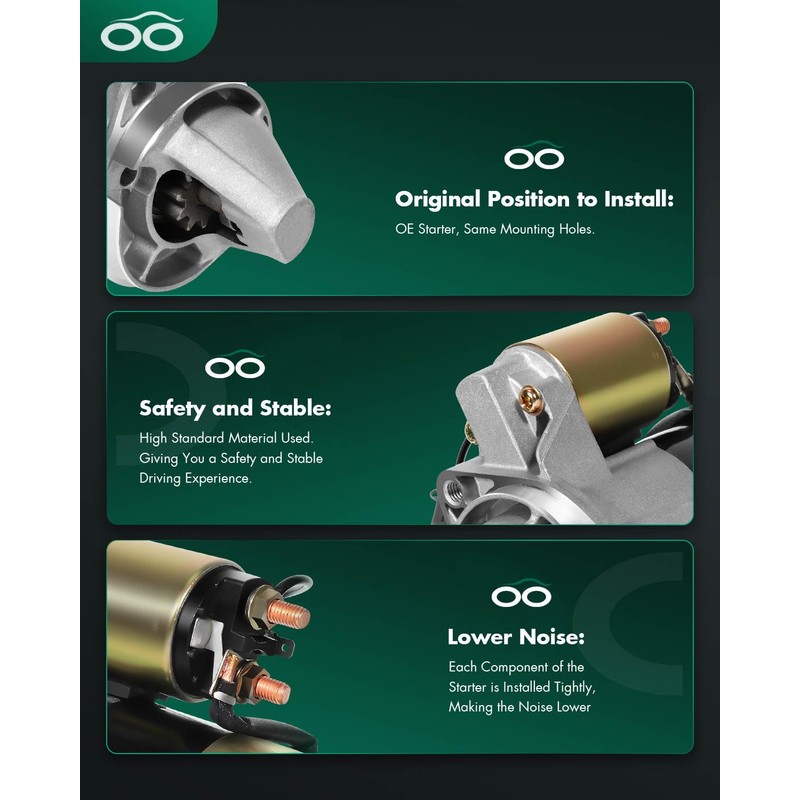 SCITOO Starter Motor fit for Nissan for Frontier 2002-2004,for Nissan