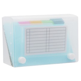 Winnable Index Card Holder Box with Dividers, 4" x 6", 200 Card Capacity, Clear