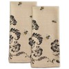 Busy Bee Cotton Dishtowels 18-Inch by 28-Inch, Embellished, Set of