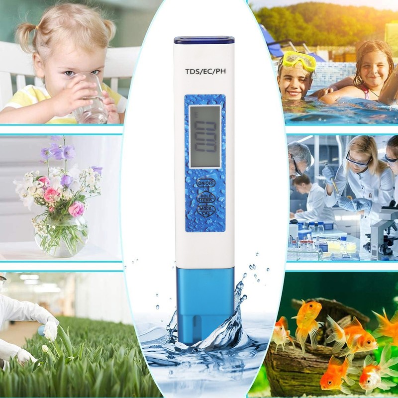 Water Quality Tester High Accuracy PH TDS EC Meter Portable