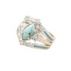 3 PCS Ring Set Natural Turquoise Diamond Rings Turquoise Silver