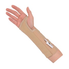 Rolyan AlignRite Wrist Support Without Strap, Long Length, Right, Large, Comfortable Stabilization & Support Brace, Ergonomic Thumb Opening for Full Finger Range of Motion, Breathable & Comfy
