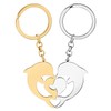 OUSIO Valentine's Day 2PCS Couples Matching Puzzle Cute Dolphin Keychain