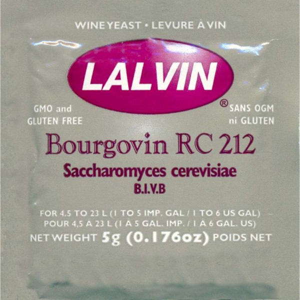 Lalvin RC 212 Wine Yeast, 5 grams - 10-Pack