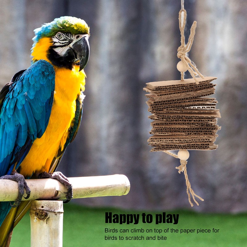 5pcs Parrot Cardboard Chew Toy Funny Natural Bite Resistance Bird
