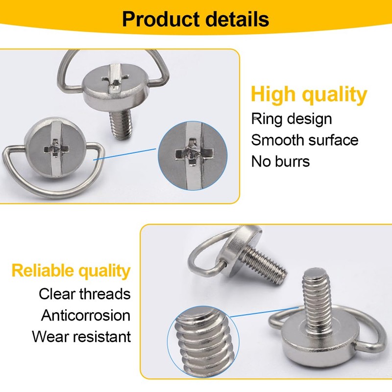 HSIXHAF M4 Camera Tripod Mounting Screws, Threaded Screw Camera Screw,