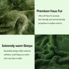 NEWCOSPLAY Super Soft Faux Fur Throw Blanket for Couch Green