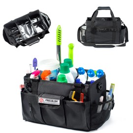 FRECOLSH Cleaning Caddy for Cleaning Suppliers Organizer with Pockets for House Cleaning Essentials, Cleaning Organizer, Wearable Cleaing Bag Tote, Storage Caddy for Housekeeping