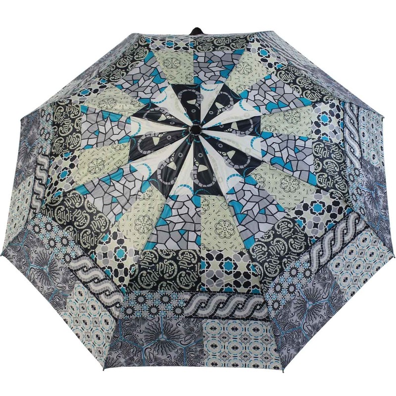 Gaudi Umbrella Automatic Pocket Umbrella Stable Storm Proof Mini Patchwork