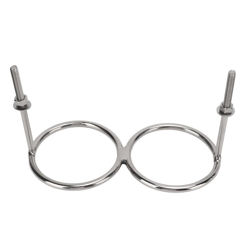 316 Stainless Steel Double Ring Cup Holder with Mounting Nut