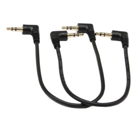3.5mm Stereo Audio Cable,SinLoon (2-Pack) Gold Plated 90 Degree Right & Left Angled 3.5mm Male to Male Stereo Audio Cable for Smartphones, Tablets, Media Players(3-P,9inch)