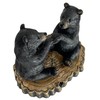 Two Black Bears Heart Hands Figurine – 6” Wide Whimsical