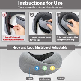 Outney™ Travel Pillow for Airplanes 2024 Veritable Chin Support Travel Neck Pillow 100% Pure Memory Foam Full Neck Surround Pillows for Traveling Flight Sleeping Portable Travel Essentials (Navy Blue)