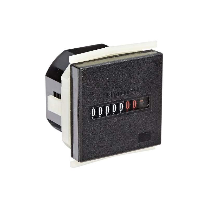 Eaton 7-T-65-4848PM-406 Electromechanical Hour Meter, Square Shape, 48x48mm Diameter, 7