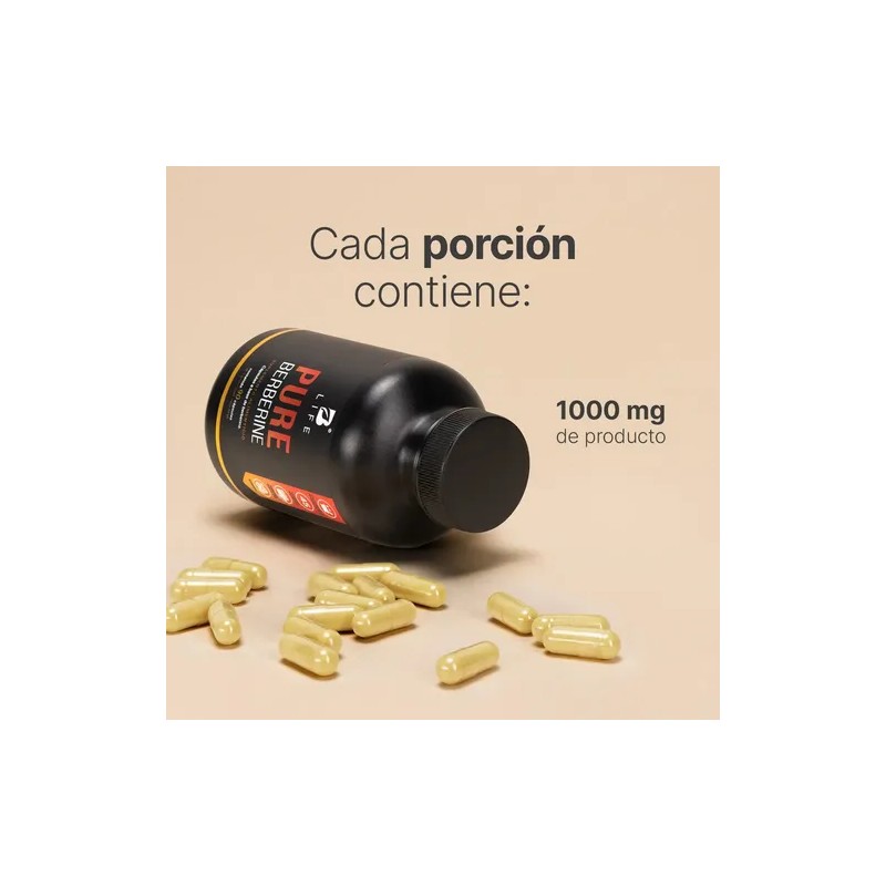 Berberina Cápsulas 500mg Pure Berberine Life Sabor