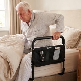 Bed Rails for Elderly Adults, Adjustable Bed Guard & Assist Handle, Black