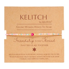KELITCH Women Crystal Charm Bracelets Boho Miyuki Beads Friendship Bracelets Links Fashion Jewelry