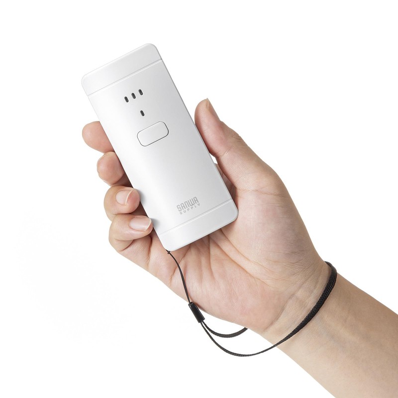 Sanwa Supply BCR-BT2D3W Bluetooth Enabled Two-Dimensional Barcode Reader (Antibacterial)