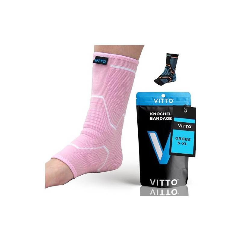 VITTO Ankle Brace, Foot Support for Ligament Damage, Weak Joints,